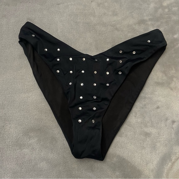 New! Beach Riot Vanessa Crystal Bottom in Black 10031 - Picture 4 of 8
